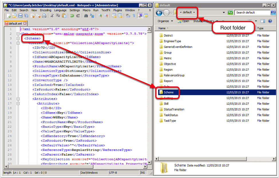 Screenshot showing folder structure, root level.