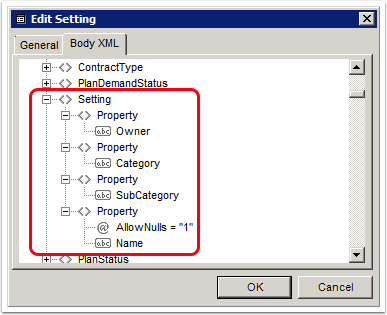 Setting definition in Object Reference