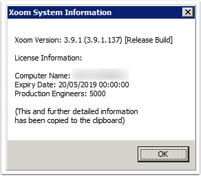 Xoom system information