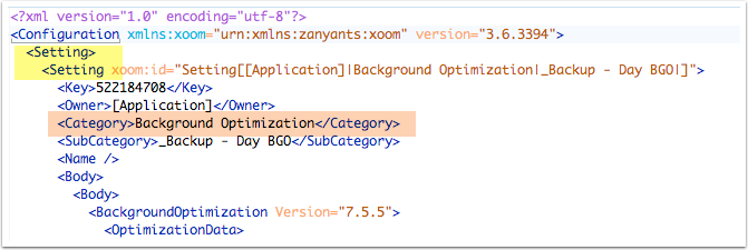 A single Background Optimization in XoomXML